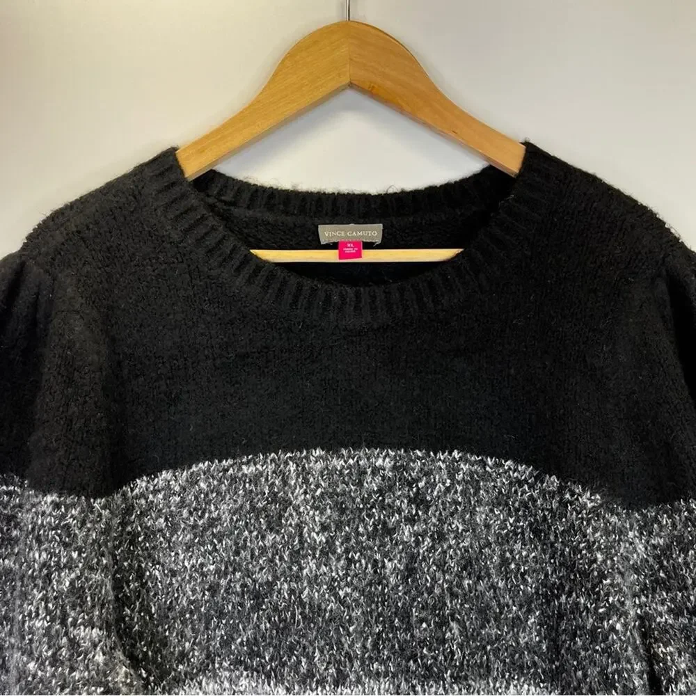 Vince Camuto Mohair Gradation Crew sweater rich black - XL